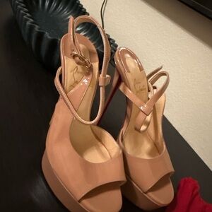 Elegant Nude Platform Heels